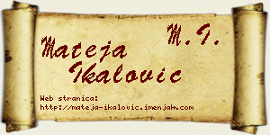 Mateja Ikalović vizit kartica